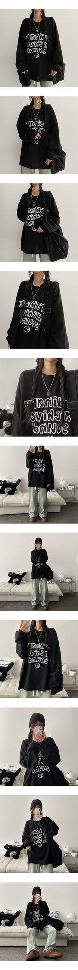Nerdy Long-Sleeved Knit Long-Sleeved T-Shirt