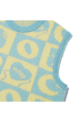 Hope Checker-Board Knit Vest_Mint (6678732046454)