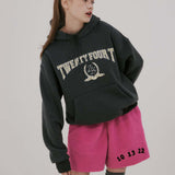 フリースナンバークロップパンツ/FLEECE NUMBER CROP PANTS, PINK