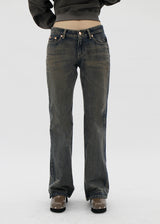 モカブーツカットデニムパンツ / no.3003 Mocha Bootcut Denim Pants