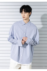 ストライプインバーテッドプリーツシャツ / STRIPE INVERTED PLEATS SHIRTS