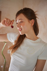 ラウンドロゴクロップTシャツ / ROUND LOGO CROP T-SHIRTS_2COLORS