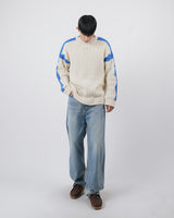 フィードカラーエフェクトウェーブリブドニット / feed color effects wave ribbed knit 2color