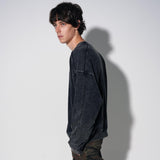ビンテージウォッシングスウェットシャツ / vintage washing sweatshirt [black]