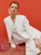 Three button single jacket - White (6682590085238)