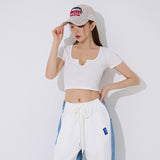 ミニVゴルジクロップTシャツ/TOP(9348) Mini V Golgi Crop Tee