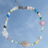 ラブ ミックス ネックレス / love mix necklace (pink mix)