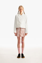 チェリーセミクロップウオウブンジャケット／CHERRY SEMI CROP WOVEN JACKET [WHITE]