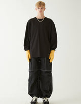 ドリームイズノーウェアオーバーサイズTシャツ/DREAM IS NOWHERE LS OVERSIZED T-SHIRT BLACK