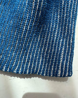 a two-tone ribbed beanie