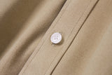 Solid Suede Shirt S95 Beige