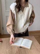 Quattro wool knit vest