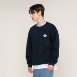 [UNISEX] Small cloud smile white clip sweatshirt (6655505006710)