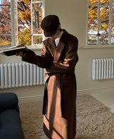 ウールローブヒッデンコート/Wool robe hidden coat (2 color)