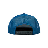 SLOGAN EMBOSSING TRUCKER BALL CAP BLUE