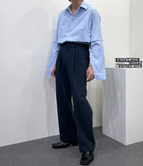 カーリング3タックスラックス/UN718 Curling Three-Tuck Slacks (3 colors)