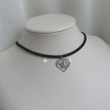 ベイビーエンジェルハートチョーカーネックレス / Baby Angel Heart Choker Necklace - Silver ver.