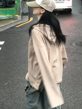 アイズオーバーサイズフィットワッフルニットフーディ