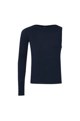 ONE SLEEVE BASIC T-SHIRT NAVY