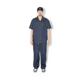 インディゴフェイクデニムパンツ/INDIGO FAKE DENIM WIDE PANTS