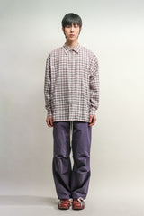 タータンチェックポケットシャツジャケット / TARTAN POCKET SHIRKET(SHIRTS JACKET)-LINEN PINK