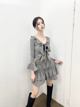 ローゼンスパンフリルクロップカーディガン