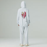 ハートプリンティングパーカー/HEART PRINTING HOODIE-WHITE MELANGE