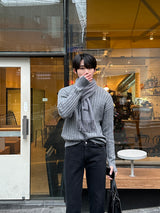 LMN レギュラーロールアップデニムパンツ / LMN Regular Roll-Up Denim Pants (Black)