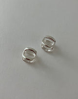 [92.5silver] donut one-touch earrings