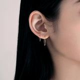 [single earring]14K gold oval earring (s) (6680497029238)