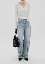バルーンカーゴデニムパンツ / no.0001 balloon cargo denim pants
