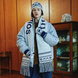 Dolphin nordic reversible knit muffler (6622467752054)