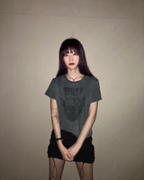 デビルキャットTシャツ/LEKIM DEVILL CAT T-SHIRT BLACK (WOMAN)