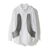 レクシオンカーブドジップオーバーシャツ / REXION CURVED ZIP-OVER SHIRT_WH