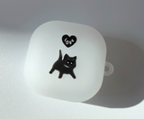 ブラックペインティングラブキャットAirPodsケース / Black Painting Love Cat AirPods Case