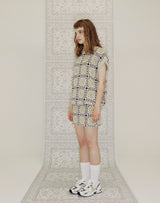 GRANNY SQUARE KNIT MINI SKIRT SAND BEIGE (6691436986486)