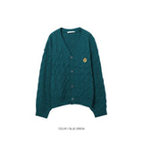 LMN Prep Cable Embroidery Cardigan (10 colors)