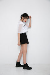FBFネットクロップTシャツ/TOP(8643) FBF Net Crop Tee