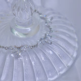  crystal crown heart chain necklace