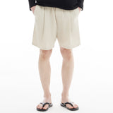 ワンタックワイドフィットショートパンツ/ONE TUCK WIDE FIT SHORT PANTS-OATMEAL