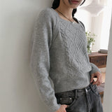 Baba Twisted Bolero Square Neck Long Sleeve Knit