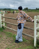 No.0347 スポーティーUQワイドライトデニムパンツ