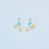 フラワーピアス/FLOWER BLUE EARRINGS