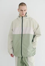 ラインブロックフーディージャケット/BSR2223FWJK029 LINE BLOCK HOODED JACKET CREAM KHAKI