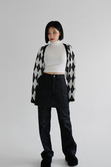 スカートレイヤードデニムパンツ / no.7713 Skirt Layered Denim Pants