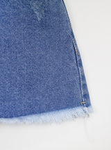 ローライズデッキーデニムスカート/Low-Rise Decky Denim Skirt