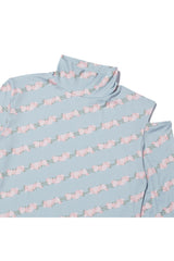 Flower Pattern Turtleneck_Ash Blue (6684830826614)