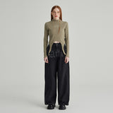KHAKI HEM VARIATION LONG SLEEVES T-SHIRT