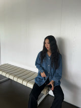 Bold denim loose fit shirt