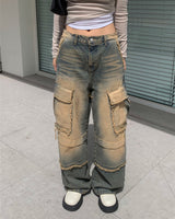 (Unisex) Frank cargo denim pants